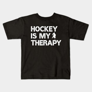 Hockey is my therapy Kids T-Shirt